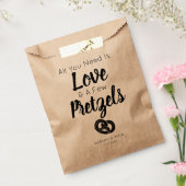 Liefde Pretzel Treat Bruiloft Favor Bag Bedankzakje (Gezegeld)