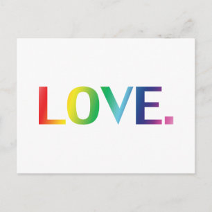 Liefde, pride lgbt lgbtq homo queer regenboogkleur briefkaart