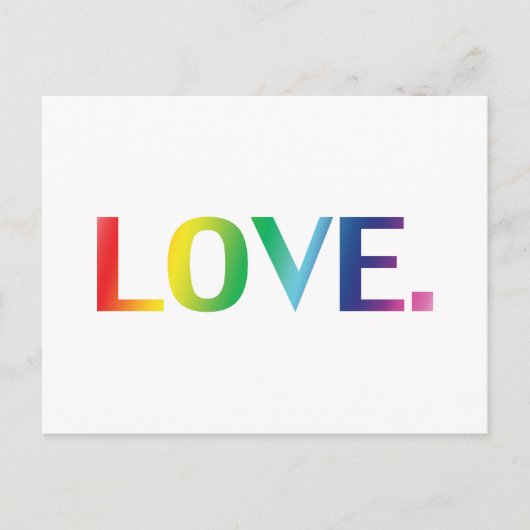 Liefde, pride lgbt lgbtq homo queer regenboogkleur briefkaart (Voorkant)