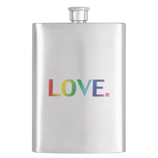 Liefde, pride lgbt lgbtq homo queer regenboogkleur flacon (Voorkant)