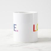Liefde, pride lgbt lgbtq homo queer regenboogkleur grote koffiekop (Voorkant)