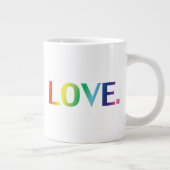 Liefde, pride lgbt lgbtq homo queer regenboogkleur grote koffiekop (Rechts)