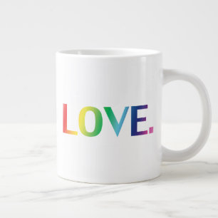 Liefde, pride lgbt lgbtq homo queer regenboogkleur grote koffiekop