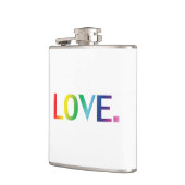 Liefde, pride lgbt lgbtq homo queer regenboogkleur heupfles (Links)