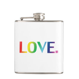 Liefde, pride lgbt lgbtq homo queer regenboogkleur heupfles