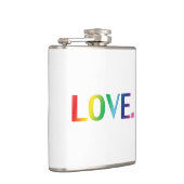 Liefde, pride lgbt lgbtq homo queer regenboogkleur heupfles (Rechts)