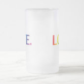 Liefde, pride lgbt lgbtq homo queer regenboogkleur matglas bierpul (Center)