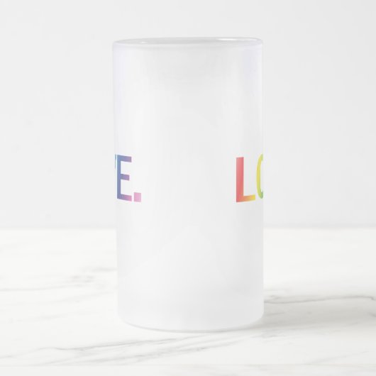 Liefde, pride lgbt lgbtq homo queer regenboogkleur matglas bierpul (Center)