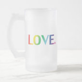 Liefde, pride lgbt lgbtq homo queer regenboogkleur matglas bierpul (Links)