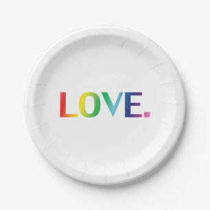 Liefde, pride lgbt lgbtq homo queer regenboogkleur papieren bordje