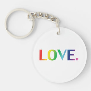 Liefde, pride lgbt lgbtq homo queer regenboogkleur sleutelhanger