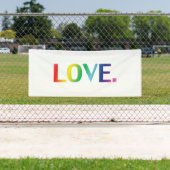 Liefde, pride lgbt lgbtq homo queer regenboogkleur spandoek (Insitu)