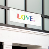 Liefde, pride lgbt lgbtq homo queer regenboogkleur spandoek (Buitenkant Gebouw)