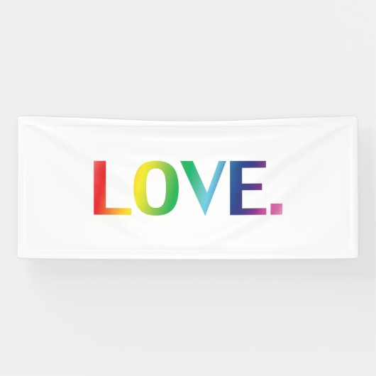 Liefde, pride lgbt lgbtq homo queer regenboogkleur spandoek (Horizontaal)