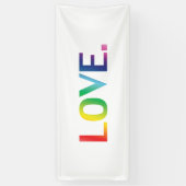 Liefde, pride lgbt lgbtq homo queer regenboogkleur spandoek (Verticaal)