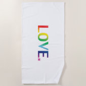 Liefde, pride lgbt lgbtq homo queer regenboogkleur strandlaken (Voorkant)