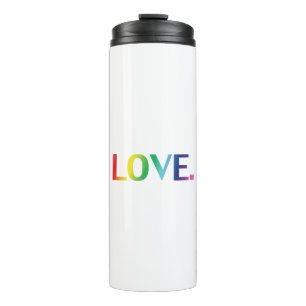 Liefde, pride lgbt lgbtq homo queer regenboogkleur thermosbeker