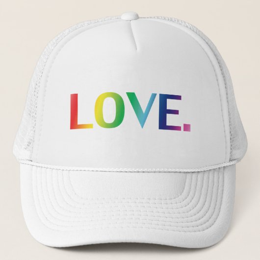Liefde, pride lgbt lgbtq homo queer regenboogkleur trucker pet (Voorkant)