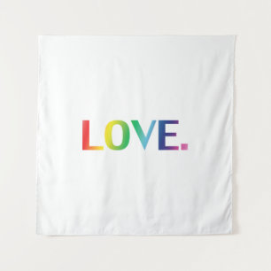 Liefde, pride lgbt lgbtq homo queer regenboogkleur wandkleed