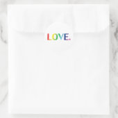 Liefde, pride lgbt lgbtq regenboogkleuren wit ronde sticker (Tas)