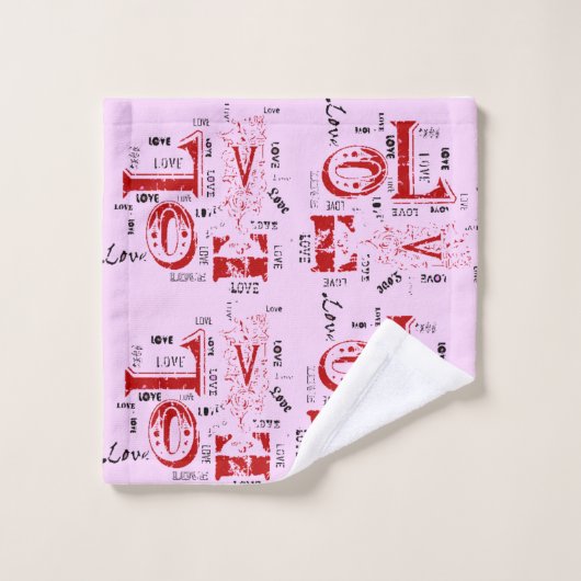 Liefde print bad handdoek (Wasdoekje)