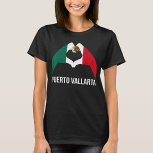 Liefde Puerto Vallarta Mexico Vakantie Mexico Vlag T-shirt