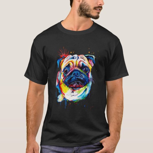 Liefde Pug Hond T-shirts (Voorkant)