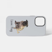 Liefde Pug iPhone Hoesje (Achterkant horizontaal)