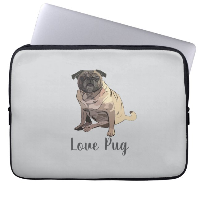 Liefde Pug Laptop Sleeve (Voorkant)