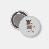 Liefde Pug Magneet (Voorkant / Achterkant)