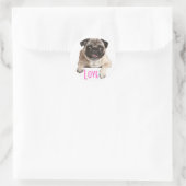 Liefde Pug Puppy Dog Groet Stickers (Tas)
