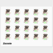 Liefde Pug Puppy Dog Groet Stickers (Vel)