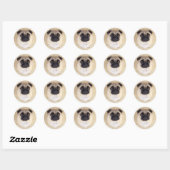 Liefde Pug Puppy Dog Stickers / zeehonden (Vel)