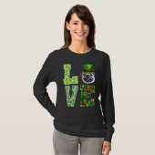 Liefde Pug St Patrick's Day Grappige Hond T-shirt (Voorkant volledig)