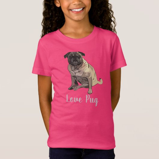 Liefde Pug T-shirt (Voorkant)