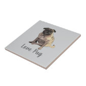 Liefde Pug Tegeltje (Zijkant)