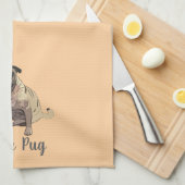 Liefde Pug Theedoek (Quarter Fold)