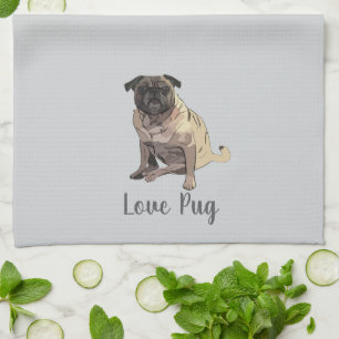 Liefde Pug Theedoek
