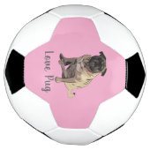 Liefde Pug Voetbal (Gedraaid)