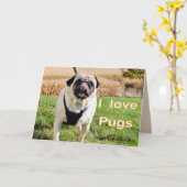 Liefde puggen kaart (Gele Bloem)