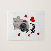 Liefde puggen legpuzzel (Horizontaal)