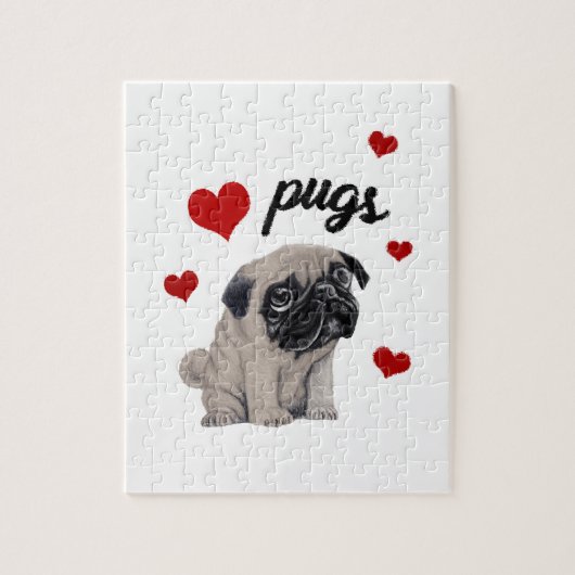 Liefde puggen legpuzzel (Verticaal)