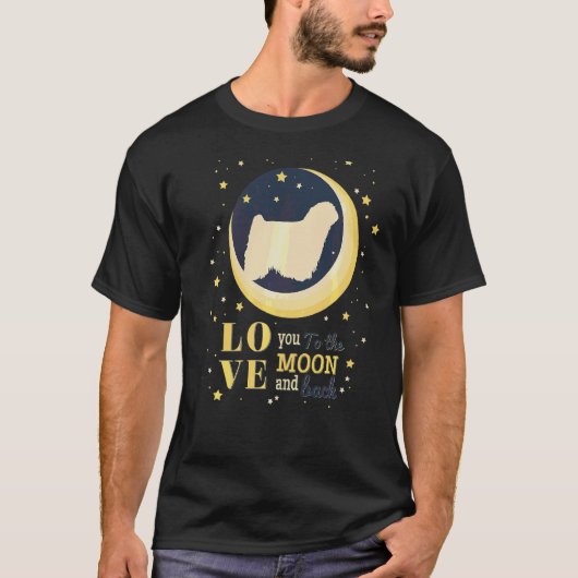 Liefde Puli hond naar de maan T-shirt (Voorkant)