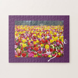 Liefde puzzels Tulp Bloemen Lente Tuinen cadeaus