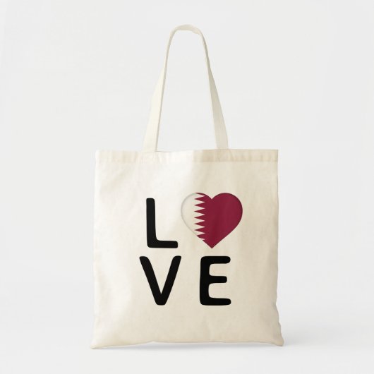 Liefde - Qatar Flag Tote Bag (Voorkant)