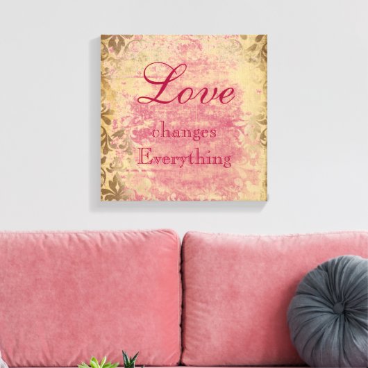  Liefde Quote Canvas Print (Insitu (Woonkamer))