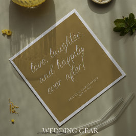 Liefde Quote Minimale Typografische Gouden Cocktai Servet