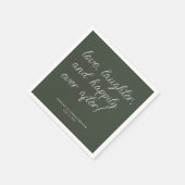 Liefde Quote Minimale Typografische Mos Groene Coc Servet (Hoek)