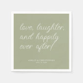Liefde Quote Minimale Typografische Sage Groene Co Servet (Voorkant)