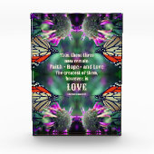 Liefde Quote Monarch Vlinder Inspirerend Fotoblokken (Voorkant)